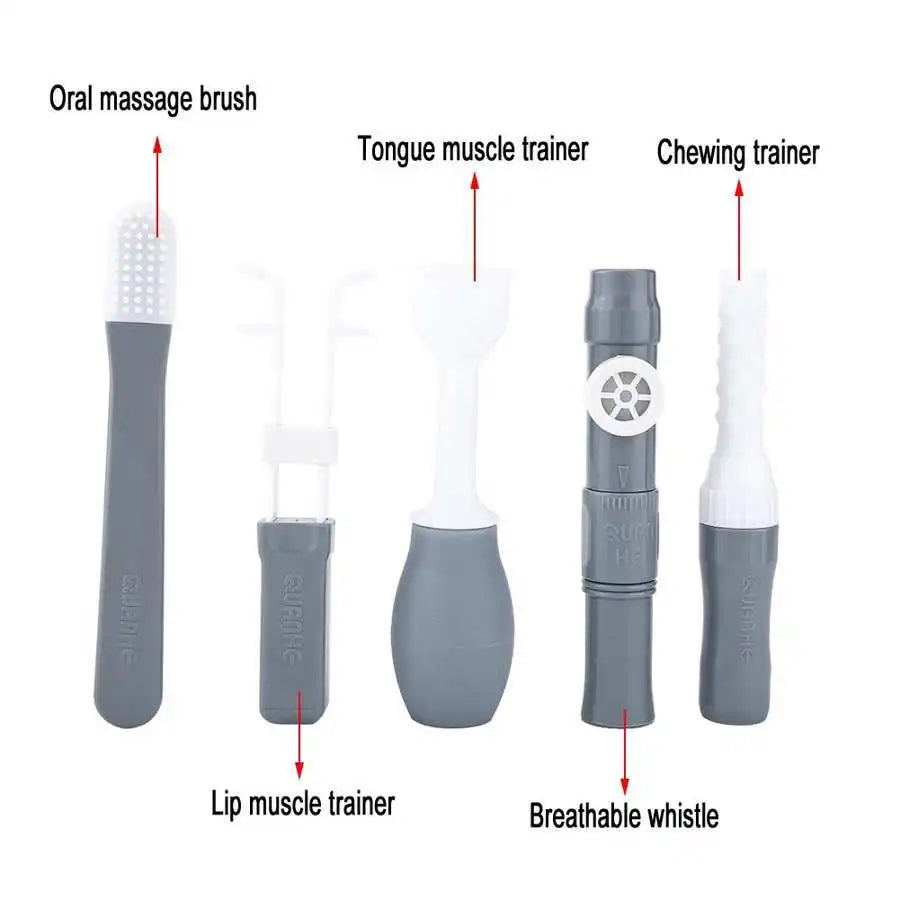 5pcs Lips Tongue Muscle Perceiving Trainer Recovery Mouth Muscle Trainer Massager Brush Care Oral Perceiving Training Disability