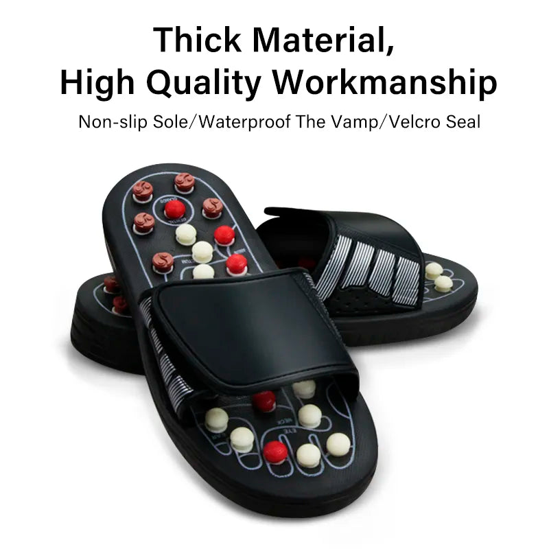 Feet Massage Slippers Foot Reflexology  Massager Walk Stone Shoes Cobblestone Massager