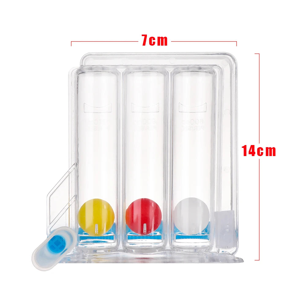 3 Balls Breathing Trainer Lung Function Improvement Trainer Respiratory Spirometry Breath Exerciser Measurement System