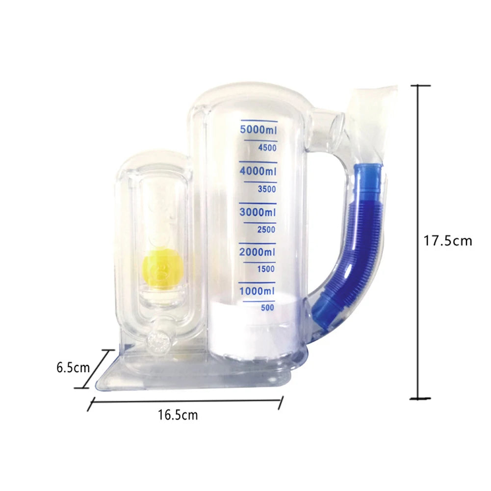 3000/5000ml PVC Volumetric Exerciser Lung Breathing Exerciser  Vital Capacity Apparatus Spirometer Rehabilitation Trainer