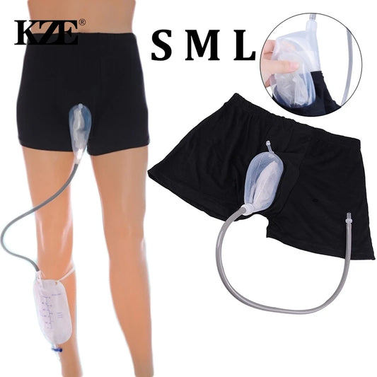 Silicone Funnel Urine Catheter Incontinence Underpants Washable Reusable Leak Proof Leg Urinary Bag Stand Walking Use