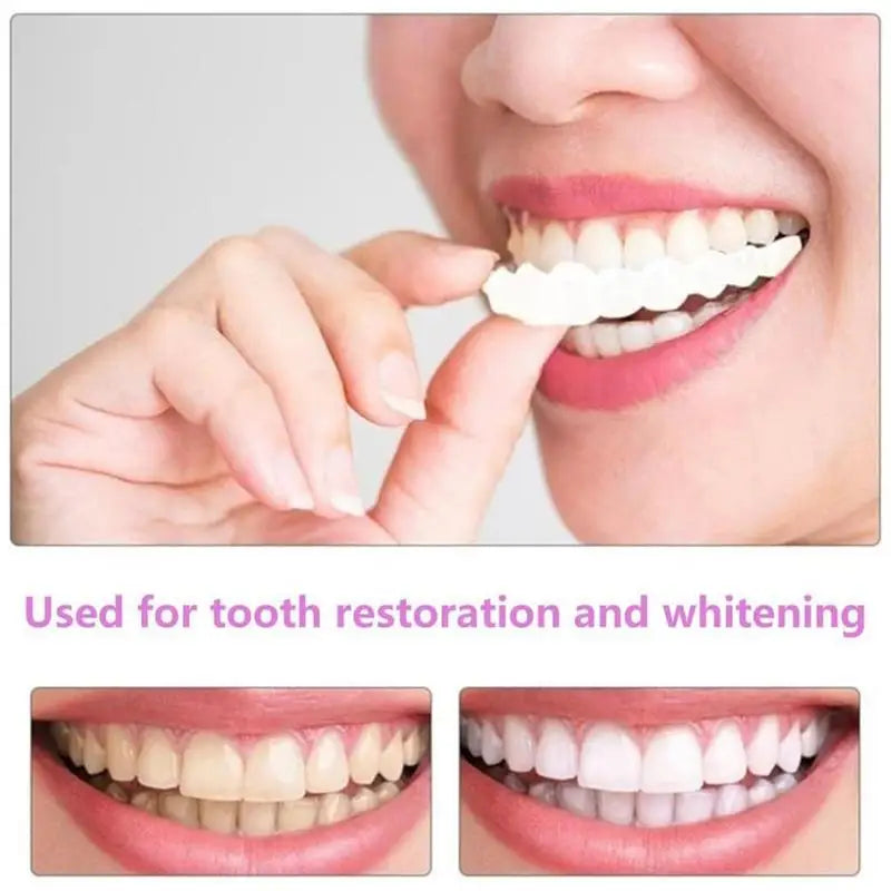 2Pair/set Snap On Teeth Veneers Cover The Yellow Damaged Teeth Instant Confidence Smile Temporary Hygiene Tools For Woman Man