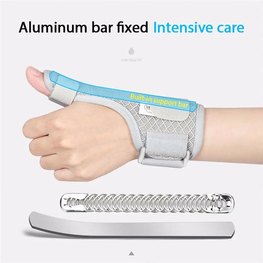 Adjustable Thumb Splint Support Brace Compression Finger Holder Protector Wrist Brace for Sprains Strains Arthritis Tendonitis