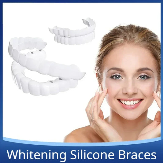 Snap on Teeth Veneers Teeth Whitening Braces Fake Tooth Cover Confidence Smile Temporary Teeth Hygiene Tools Dentaduras